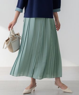 新品UNITED ARROWS シアー コンビプリーツスカート UNITED ARROWS（ユナイテッドアローズ）の「シアー コンビ プリーツ