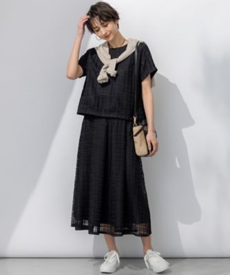 【洗える】Ｂｒｏｃｈｅ　チェックレース　スカート（ＳＫＷＳＧＭ０５１３）