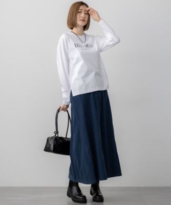 Oggi11月号掲載／洗える】コットン コーデュロイ スカート