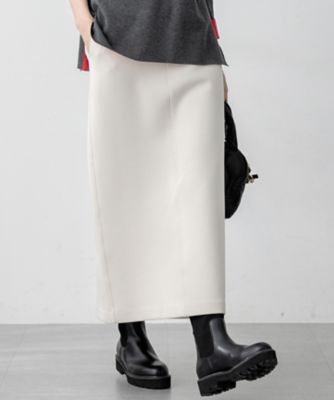 洗える】コットンエアーダンボール Iライン スカート