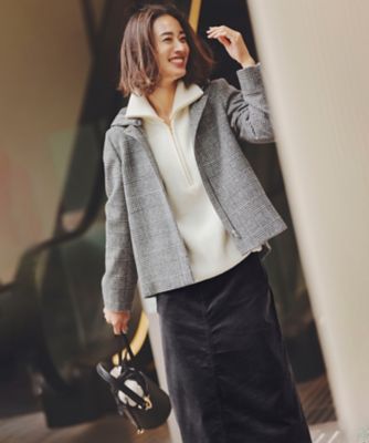 洗える】23区DENIM ベルベットストレッチ Aライン スカート
