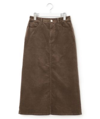 洗える】23区DENIM ベルベットストレッチ Aライン スカート