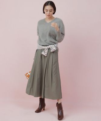 WEB限定】マットナイロンタフタ フレアスカート