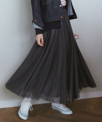 ＜23区 S (Women/小さいサイズ)＞【ＷＥＢ限定／洗える】エアリーチュール　スカート（ＳＫＷＳＮＷ０８６２）