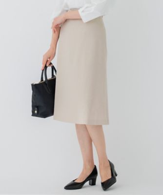 23区 S (Women/小さいサイズ)/ニジュウサンク エス 【セットアップ対応/洗える】アイアスマットストレッチ セミフレア スカート(SKWSSM0302)