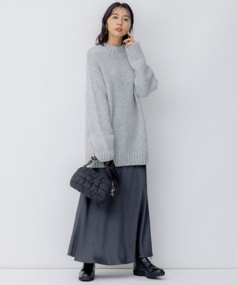 洗える】ヴィンテージサテン Iライン スカート