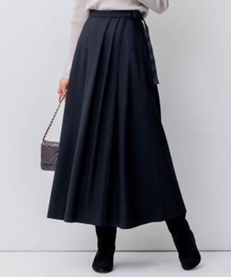 美品　23AW 23区　【洗える】ウールミルドジャージー フレアスカート　L 美品 23AW 23区 洗えるウールミルドジャージー フレアスカート L