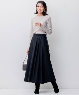 洗える】ウールミルドジャージー フレアスカート
