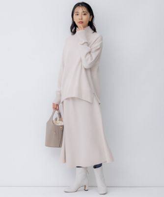 滝沢眞規子さん着用／洗える】ウールカシミヤ ニットスカート