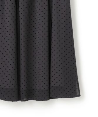【一部店舗限定／洗える】クレープドットフロッキー　スカート（ＳＫＷＷＣＭ０８２４）