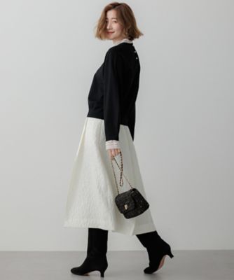 洗える】エクラジャカード コクーン スカート（SKWWCW0012