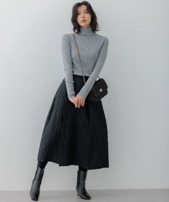 23区　洗えるエクラジャガードコクーンスカート 洗える】エクラジャカード コクーン スカート（SKWWCW0012