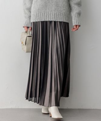 ＜23区 L (Women/大きいサイズ)＞ホイルプリントプリーツ　スカート（ＳＫＷＷＣＷ０５２１）