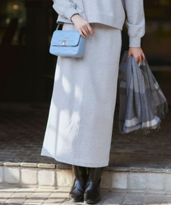 23区 L (Women/大きいサイズ)/ニジュウサンク エル 【一部店舗限定/洗える】クリアコットンテリーセットアップ スカート(SKWWCW0810)