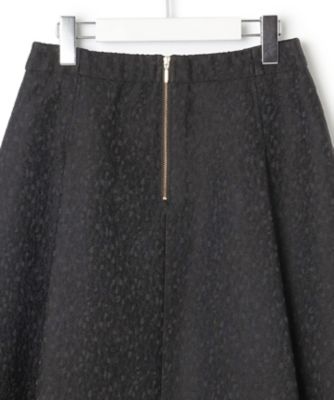 洗える】ジオメトリックジャカード タックフレア スカート