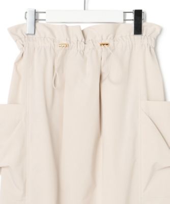 撥水加工／洗える】ブライトタフタ ドロスト スカート