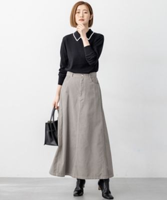 Oggi11月号掲載／洗える】コットン コーデュロイ スカート
