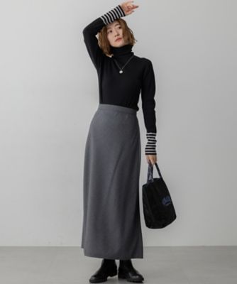 洗える】ハイカウントフラノ フレア スカート（SKWWGW0519