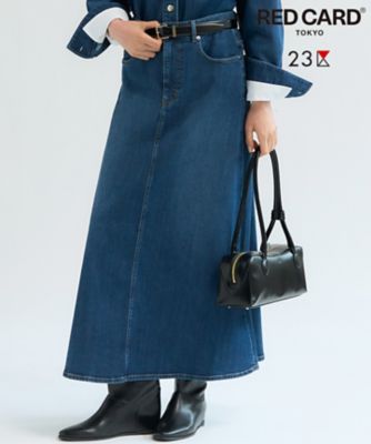 RED CARD TOKYO×23区】ストレッチ デニムフレアスカート