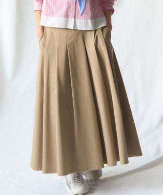 ストレッチギャバ チノ タックフレアスカート（SKWWLM0318