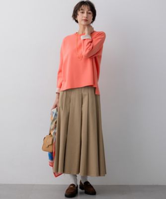 ストレッチギャバ チノ タックフレアスカート（SKWWLM0318