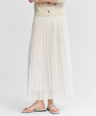 ＜23区 L (Women/大きいサイズ)＞レース　プリーツスカート（ＳＫＷＷＬＭ０４１９）