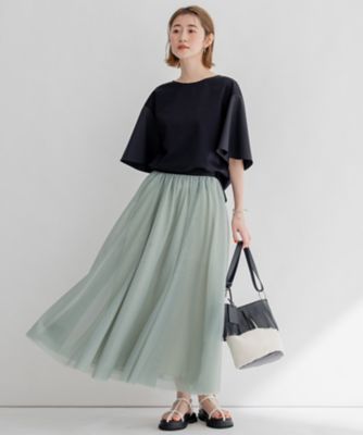 WEB限定／洗える】エアリーチュール スカート
