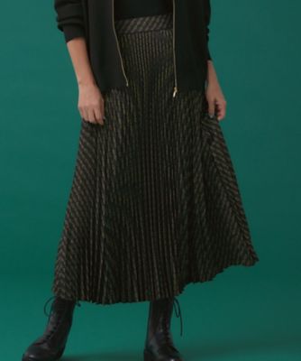 ＜23区 L (Women/大きいサイズ)＞【洗える】Ｒａｔｔｉ　チェーンモチーフ　プリーツスカート（ＳＫＷＷＳＡ０２１２）