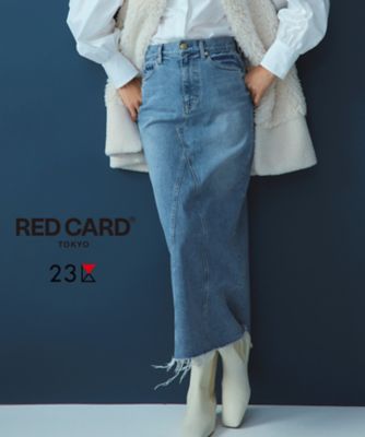 ＜23区 L (Women/大きいサイズ)＞【ＲＥＤ　ＣＡＲＤ　ＴＯＫＹＯ×２３区】デニム　Ｉライン　スカート（ＳＫＷＷＳＡ０２２１）