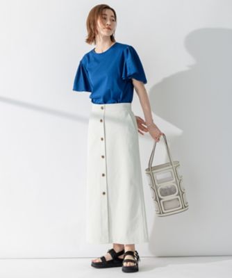 【セットアップ対応】オックスストレッチ スカート 