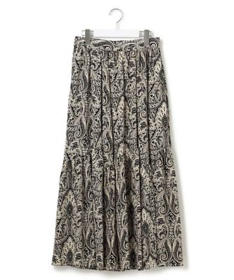 未使用級 23AW 23区 フレンチペイズリーデシン ティアードスカート 32 未使用級 23AW 23区 フレンチペイズリーデシン ティアード