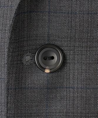 【Ｌｏｒｏ　Ｐｉａｎａ　Ｆａｂｒｉｃ】３６５　通年スーツ（グレーー×格子）（ＳＲＧＯＣＷ０４１５）