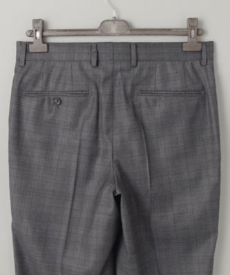 【Ｌｏｒｏ　Ｐｉａｎａ　Ｆａｂｒｉｃ】３６５　通年スーツ（グレーー×格子）（ＳＲＧＯＣＷ０４１５）