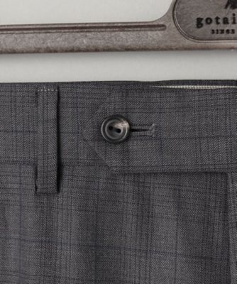 【Ｌｏｒｏ　Ｐｉａｎａ　Ｆａｂｒｉｃ】３６５　通年スーツ（グレーー×格子）（ＳＲＧＯＣＷ０４１５）