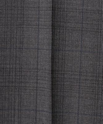 【Ｌｏｒｏ　Ｐｉａｎａ　Ｆａｂｒｉｃ】３６５　通年スーツ（グレーー×格子）（ＳＲＧＯＣＷ０４１５）