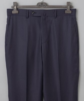 【Ｌｏｒｏ　Ｐｉａｎａ　Ｆａｂｒｉｃ】３６５　通年スーツ（ネイビー×ストライプ）（ＳＲＧＯＣＷ０４１７）