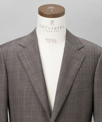 ZEGNA／ゼニア】エレクタ スーツ（ブラウンチェック