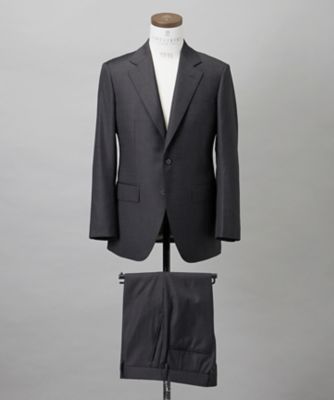 ＜五大陸 (Men)＞【Ｌｏｒｏ　Ｐｉａｎａ　Ｆａｂｒｉｃ】３６５　通年スーツ（グレー×格子）（ＳＲＧＯＧＡ０４２４）