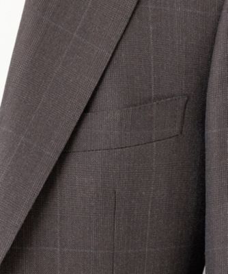 【ＺＥＧＮＡ／ゼニア】ＩＳＬＡＮＤＦＬＥＥＣＥ／アイランドフリース　３ピーススーツ（ブラウン×格子）（ＳＶＧＯＣＷ０４１０）