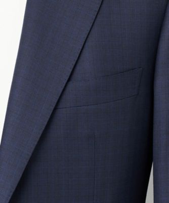ＷＥＢ＆一部店舗限定【ＤＯＲＭＥＵＩＬ／ドーメル】ＩＭＰＥＲＩＡＬＪＡＤＥ／インペリアルジェイド　通年　３ピーススーツ（ネイビー×格子）（Ｓ