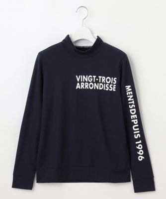 ZOY ゾーイ ネイビーモックネック シャツ速乾 UVカット接触冷感 ZOY ゾーイ ネイビーモックネック シャツ速乾 UVカット接触冷感