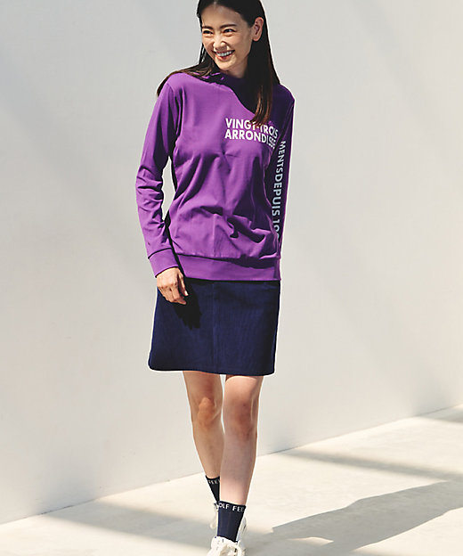 WOMEN】【吸水速乾/UVカット】スポーティ モックネック WOMEN】【吸水速乾/UVカット】スポーティ モックネック