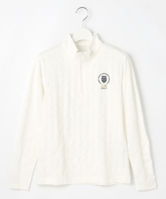 23区GOLF/ニジュウサンクゴルフ 【WOMEN】ハーフジッププルオーバー 着回しやすく長く愛用できる 総柄ながらもシック(TOVLCW0414)