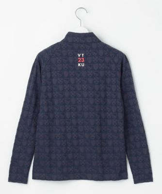【ＷＯＭＥＮ】ハーフジッププルオーバー　着回しやすく長く愛用できる　総柄ながらもシック（ＴＯＶＬＣＷ０４１４）