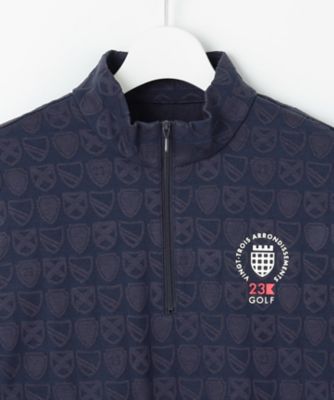 【ＷＯＭＥＮ】ハーフジッププルオーバー　着回しやすく長く愛用できる　総柄ながらもシック（ＴＯＶＬＣＷ０４１４）