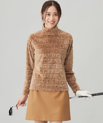 23区GOLF/ニジュウサンクゴルフ フェイクファーロゴモックネック(TOVLCW0524) 033_ベージュ スポーツウェア【三越伊勢丹/公式】
