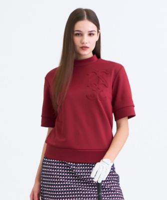 23区GOLF/ニジュウサンクゴルフ ライトダンボールストレッチモックネック(TOVLGA0308) 010_アカ スポーツウェア【三越伊勢丹/公式】