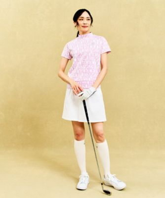 【辻梨恵プロ着用】【ＷＯＭＥＮ】フェアウェイに映えるビッグロゴ　モックネック（ＴＯＶＬＧＭ０４１８）