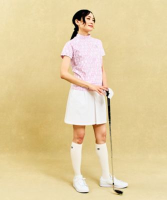 【辻梨恵プロ着用】【ＷＯＭＥＮ】フェアウェイに映えるビッグロゴ　モックネック（ＴＯＶＬＧＭ０４１８）