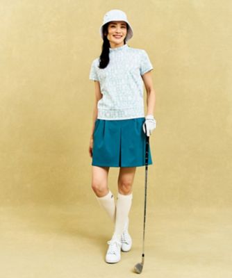 【辻梨恵プロ着用】【ＷＯＭＥＮ】フェアウェイに映えるビッグロゴ　モックネック（ＴＯＶＬＧＭ０４１８）